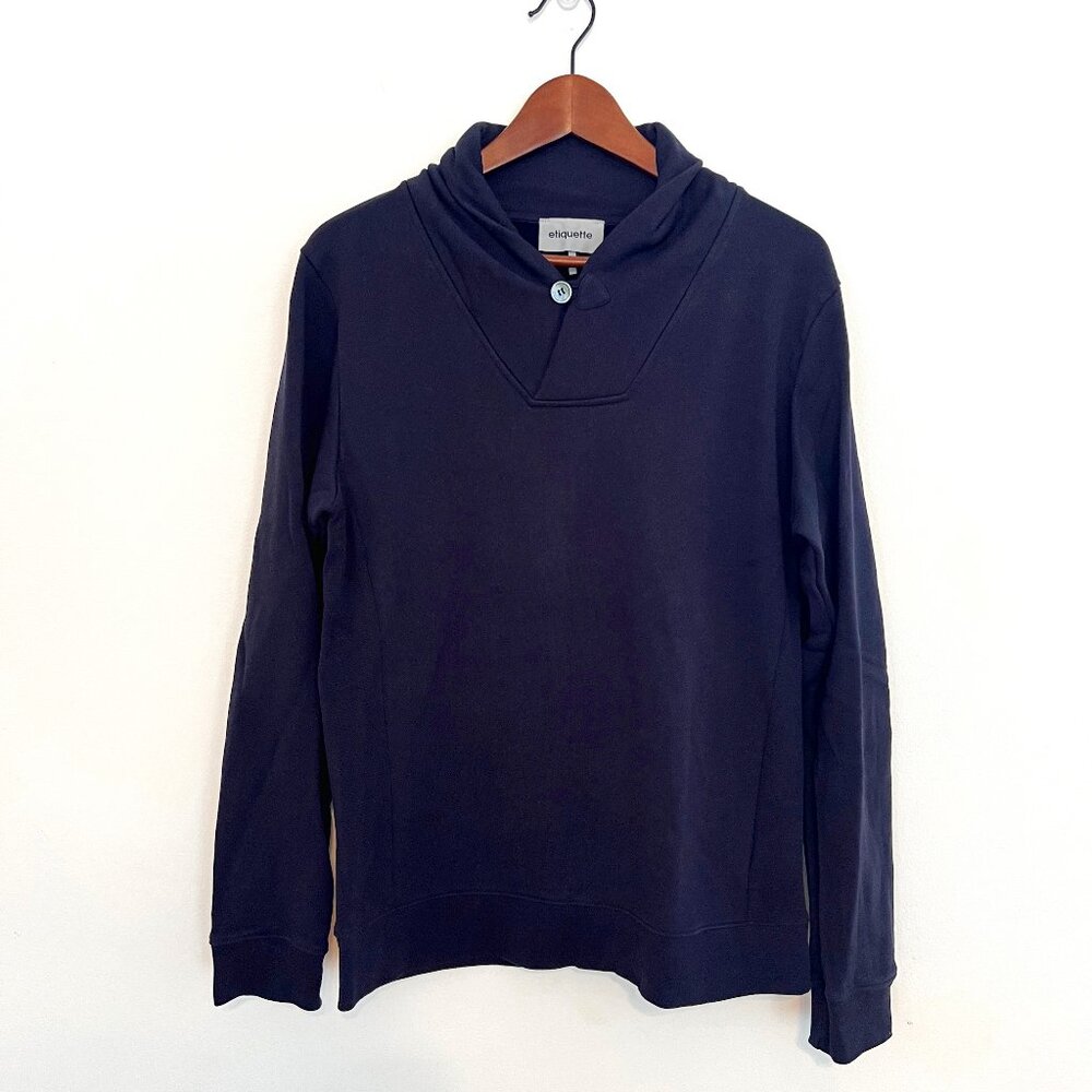 Etiquette Clothiers - Men's Hudson Loop Terry Shawl Slim Fit Sweater, Size M